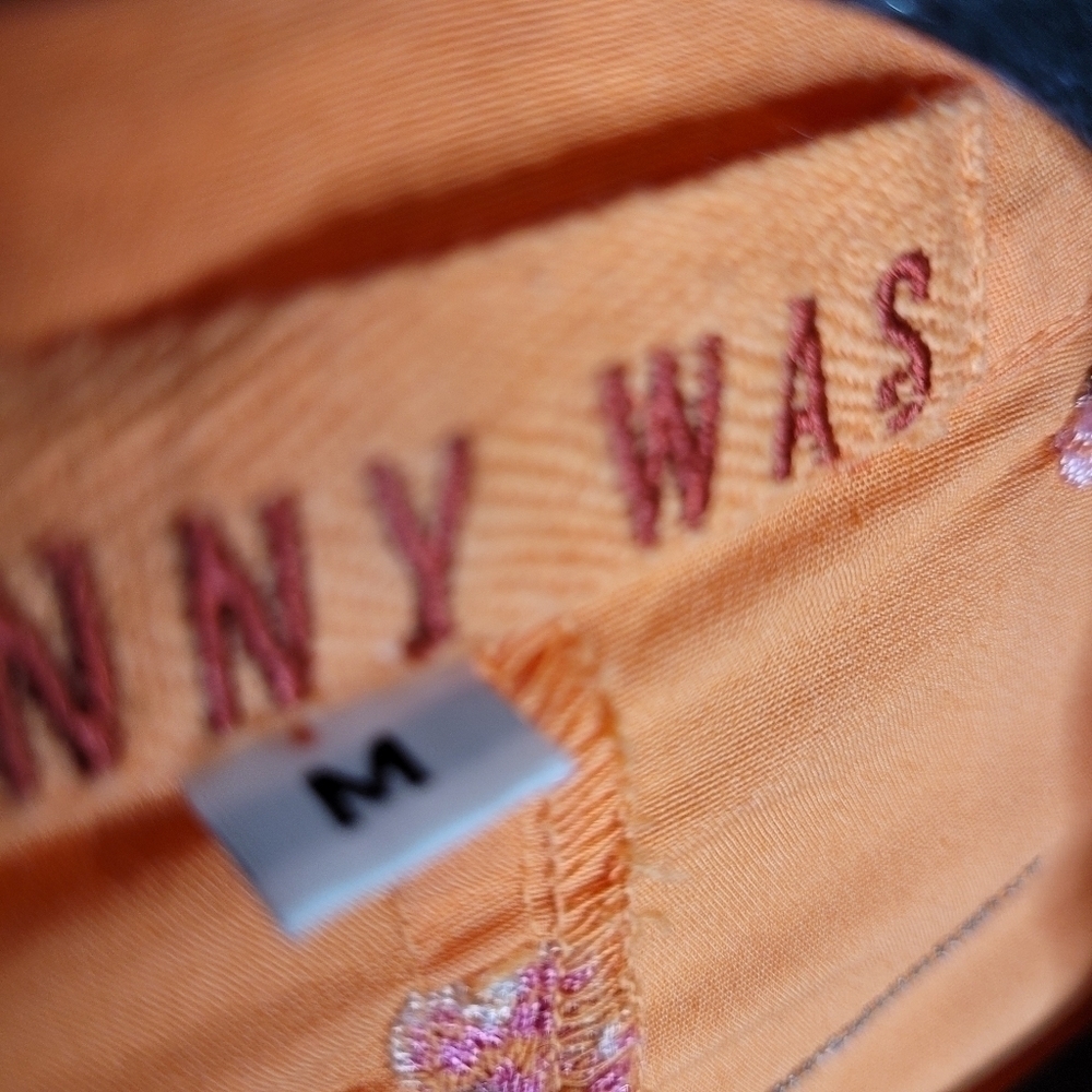 Johnny Was Orange Floral Embroidered Deconstructed Blazer - Picture 14 of 16